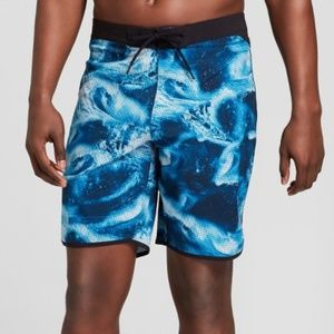 NEW! AquaTech Men's Blue Universe Wave Board Shorts
